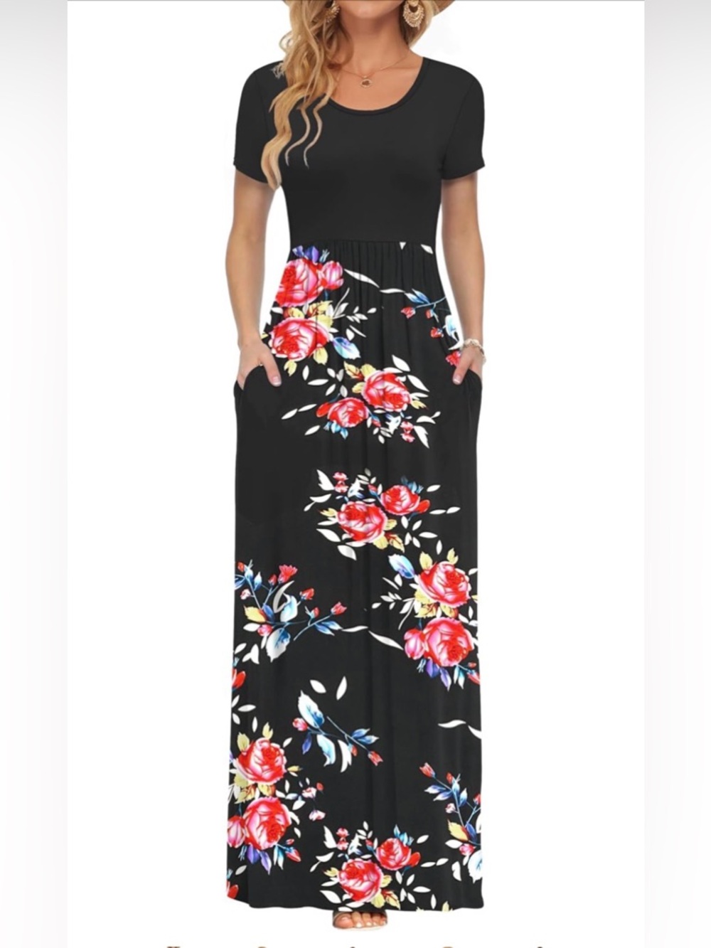Short sleeve maxi dress